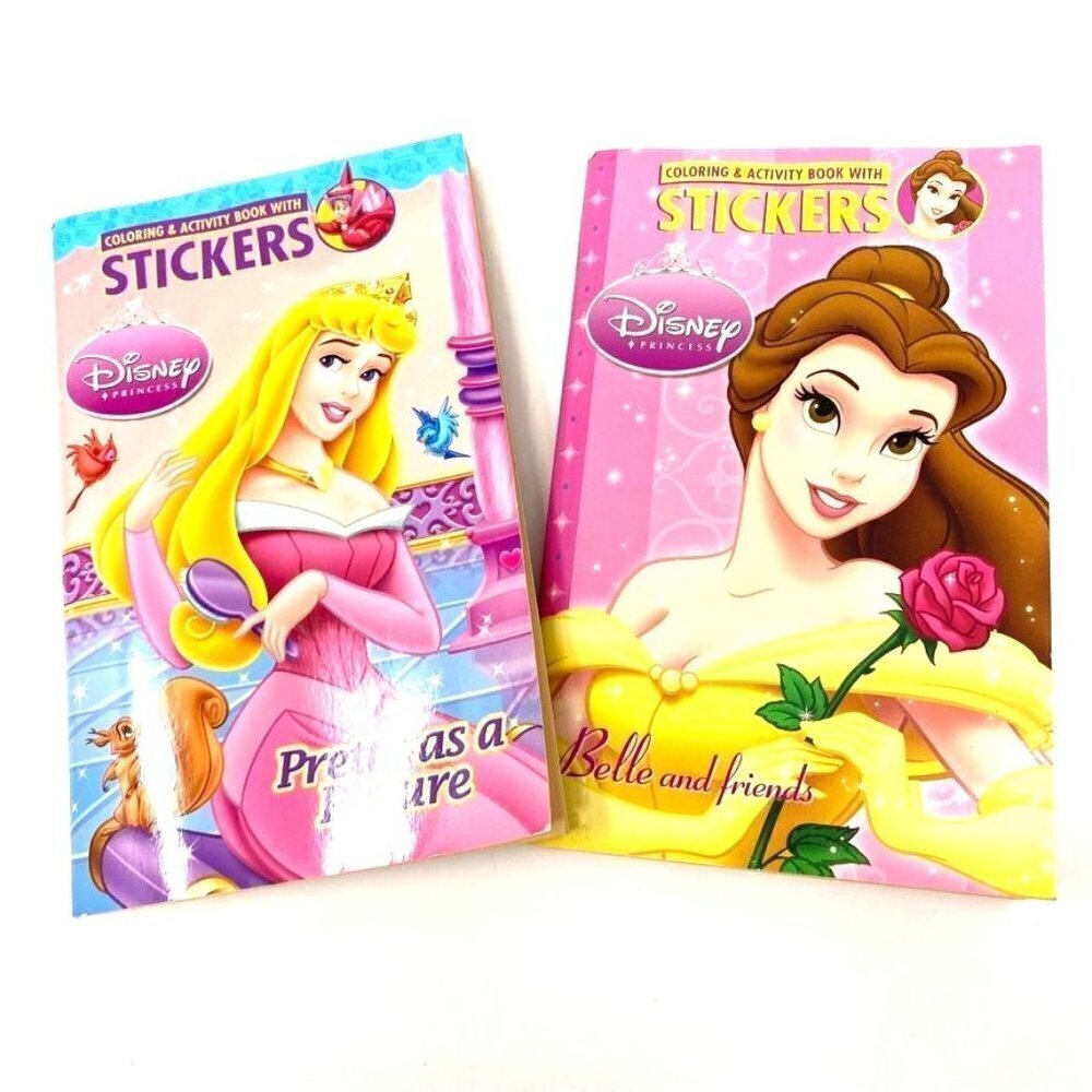 Disney Mini Princess Coloring Activity Sticker Books 2